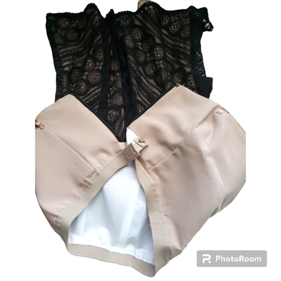 Ann Taylor-Loft Black Lace Strapless Dress Size 2 - Picture 9 of 11